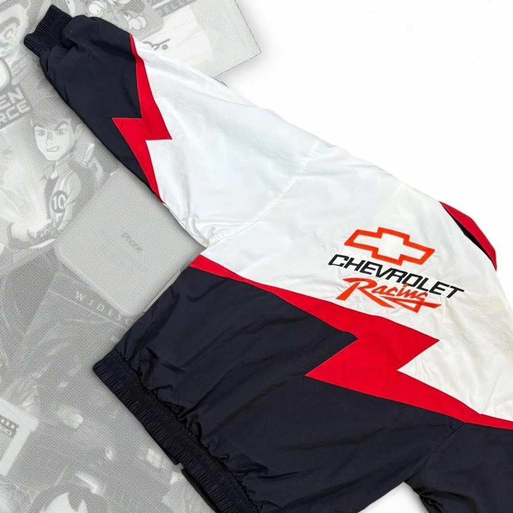 Vintage Cruisin Sports NASCAR Chevrolet Racing Daytona 98 Windbreaker Jacket L